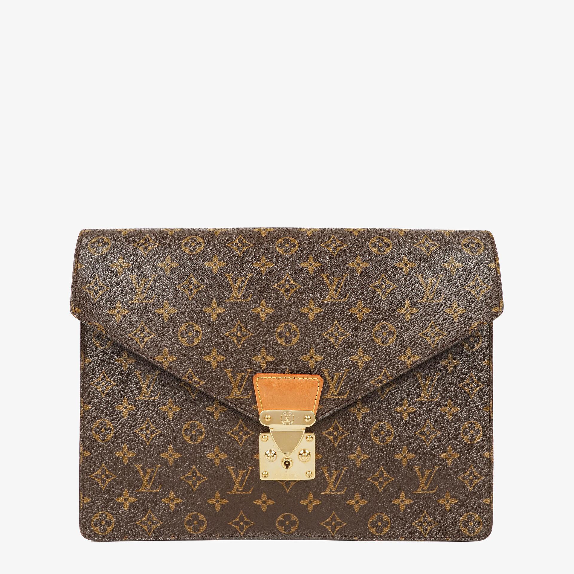 Louis Vuitton Porte-Documents Senateur Clutch-Tasche aus Monogram Canvas