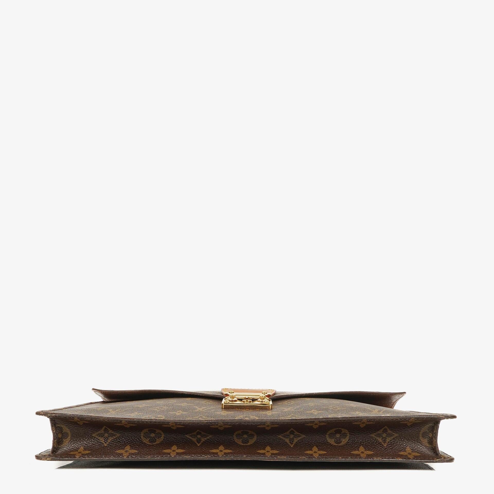 Louis Vuitton Porte-Documents Senateur Clutch-Tasche aus Monogram Canvas