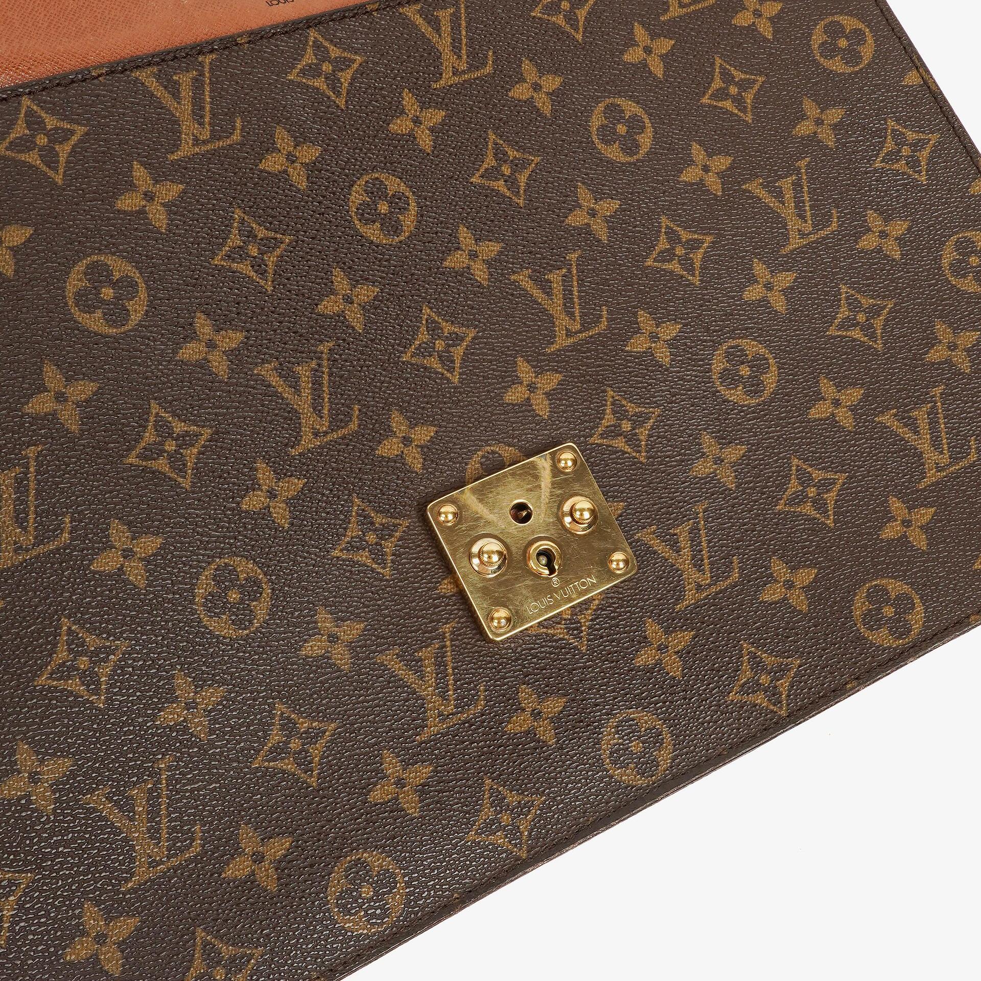 Louis Vuitton Porte-Documents Senateur Clutch-Tasche aus Monogram Canvas