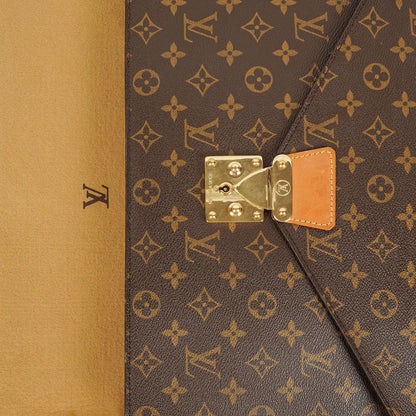 Louis Vuitton Porte-Documents Senateur Clutch-Tasche aus Monogram Canvas