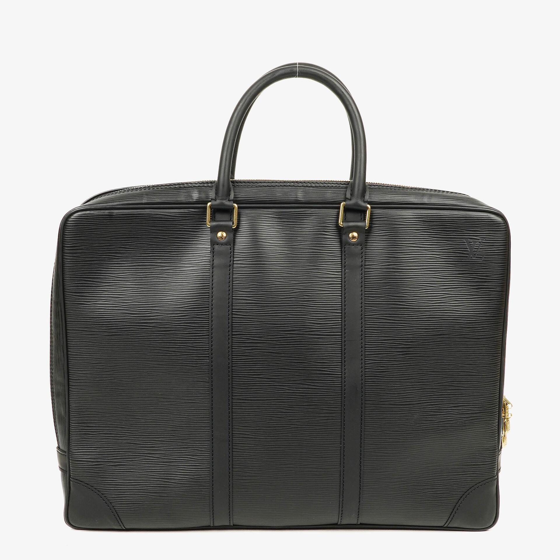 Louis Vuitton Porte-Documents Voyage Aktentasche aus schwarzem Epi Leder