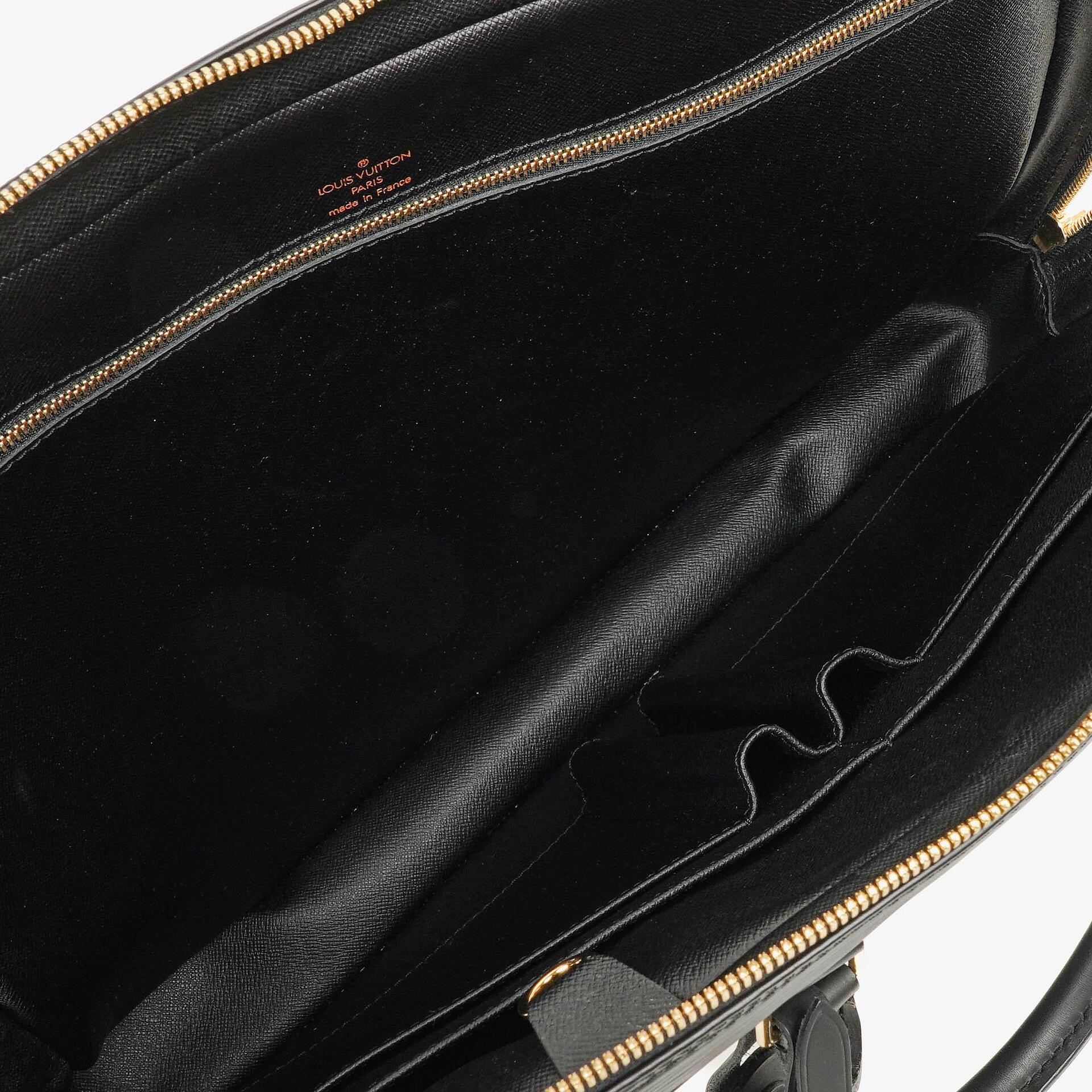 Louis Vuitton Porte-Documents Voyage Aktentasche aus schwarzem Epi Leder