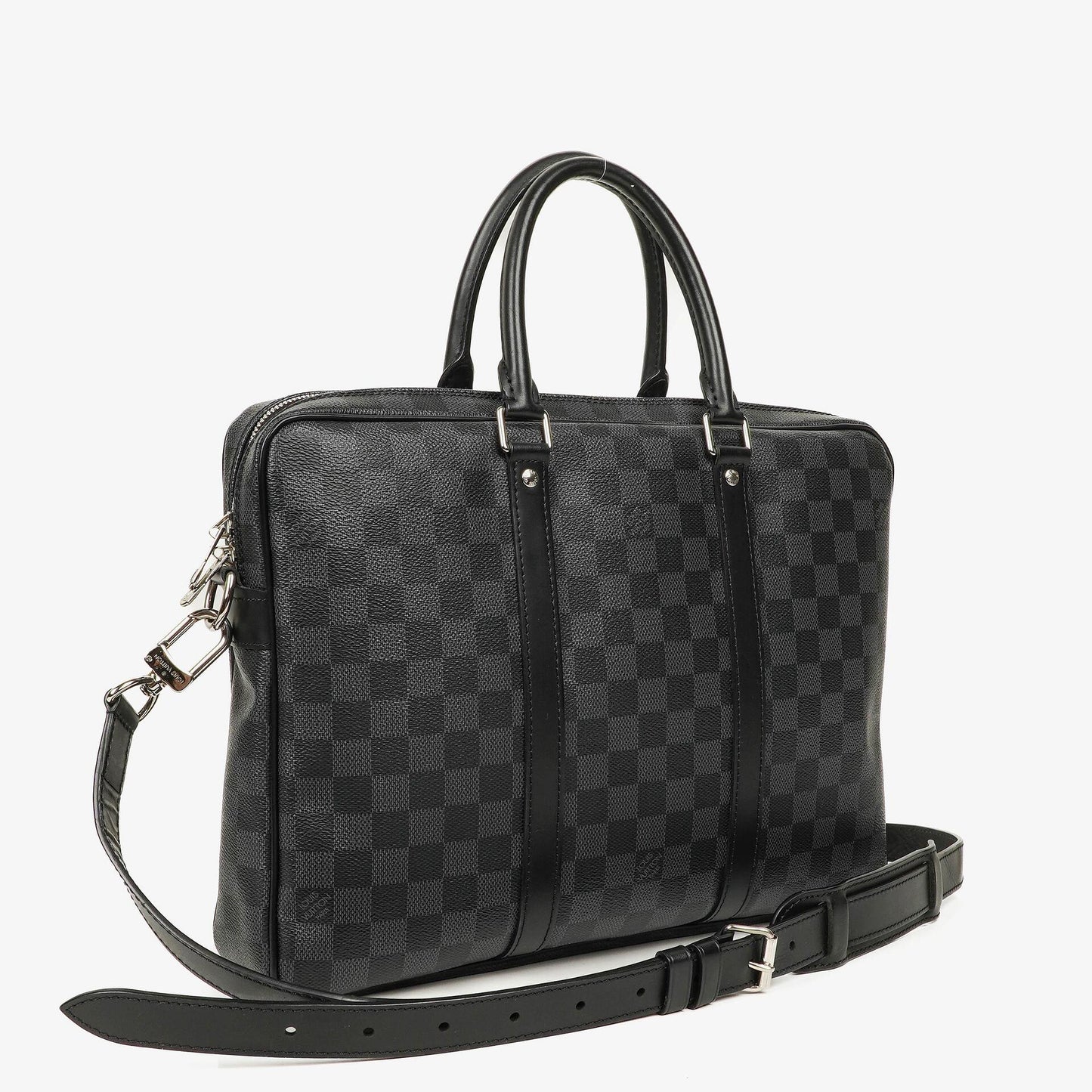 Louis Vuitton Porte-Documents Voyage Tasche aus Damier Graphite Canvas