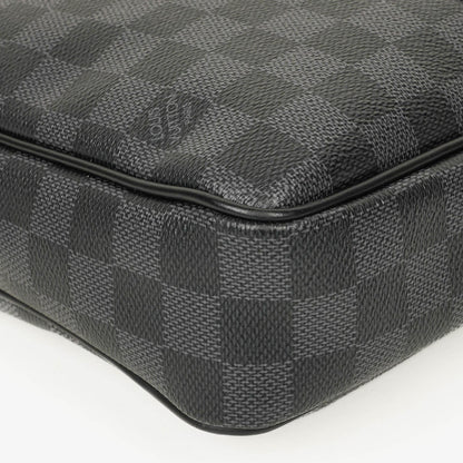 Louis Vuitton Porte-Documents Voyage Tasche aus Damier Graphite Canvas