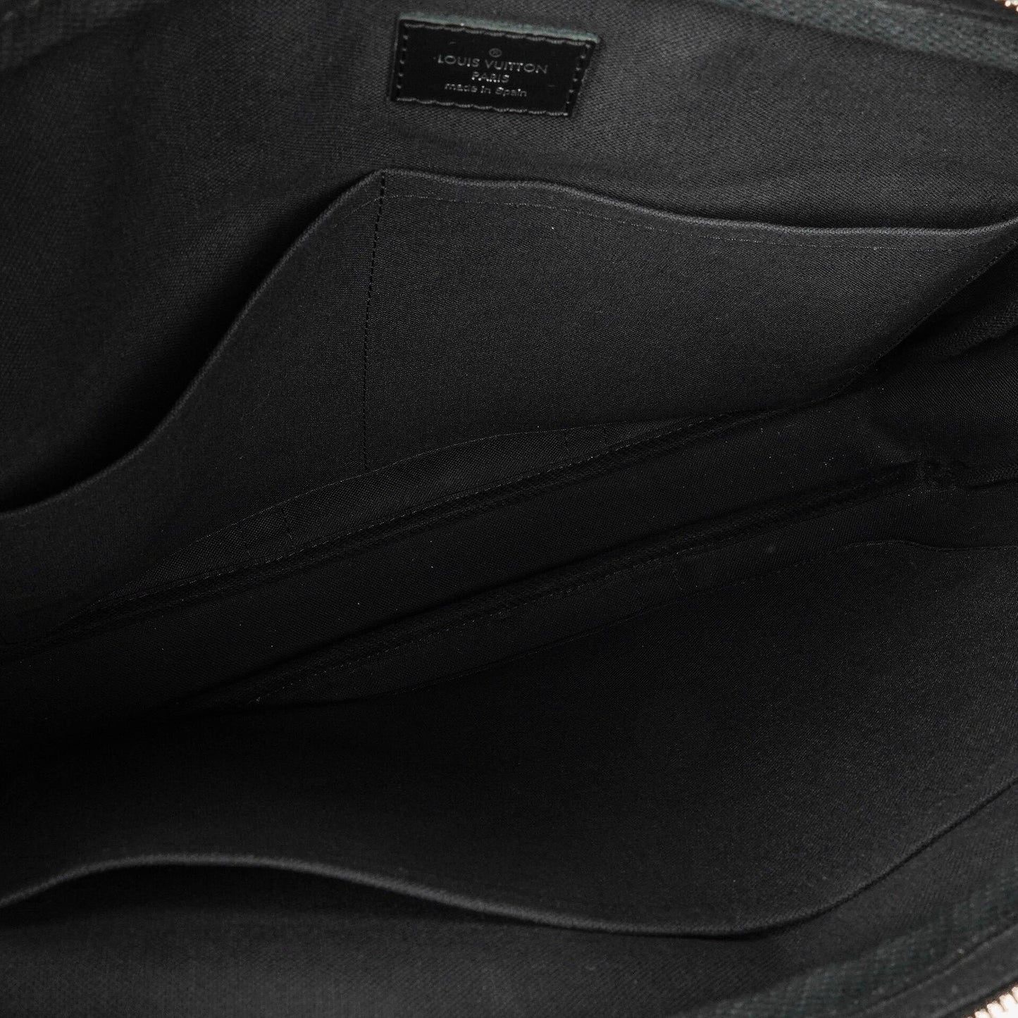 Louis Vuitton Porte-Documents Voyage Tasche aus Damier Graphite Canvas