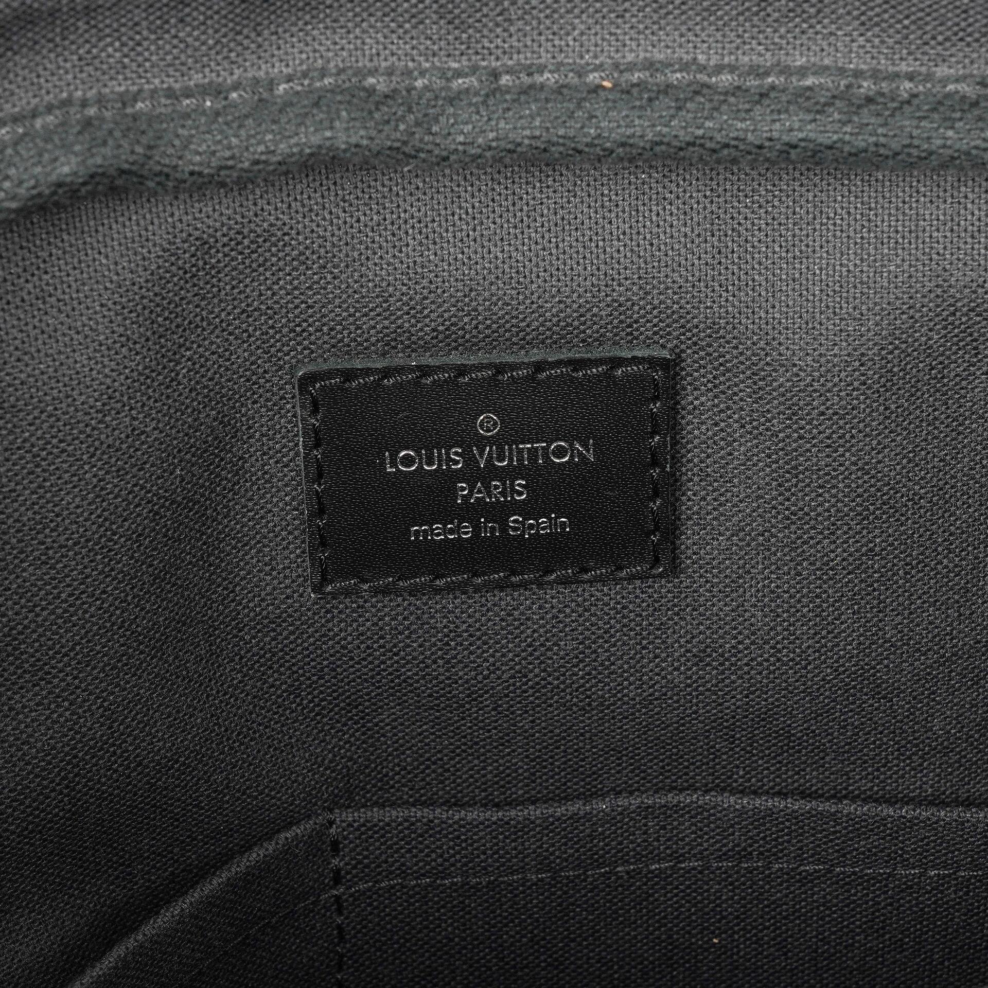 Louis Vuitton Porte-Documents Voyage Tasche aus Damier Graphite Canvas