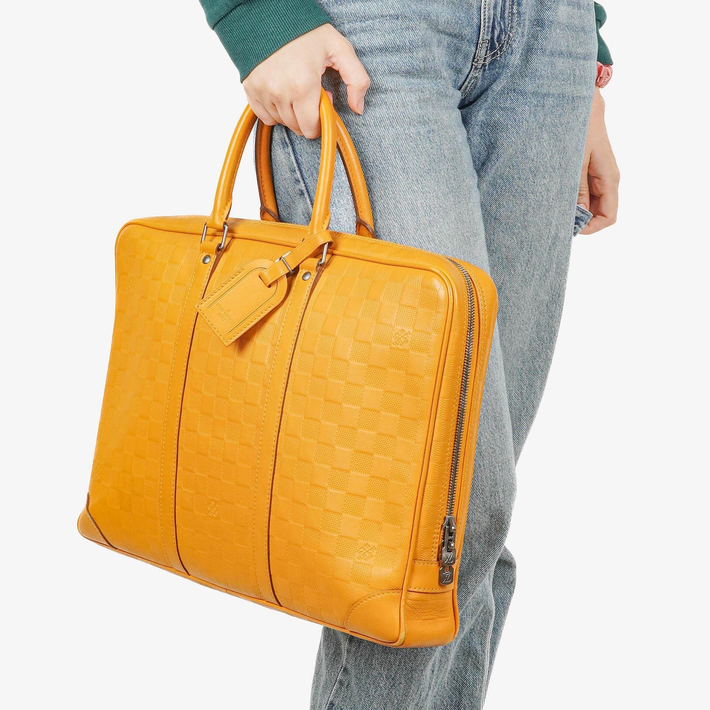 Louis Vuitton Porte-Documents Voyage Aktentasche aus Solar Damier Infini Leder