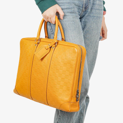 Louis Vuitton Porte-Documents Voyage Aktentasche aus Solar Damier Infini Leder