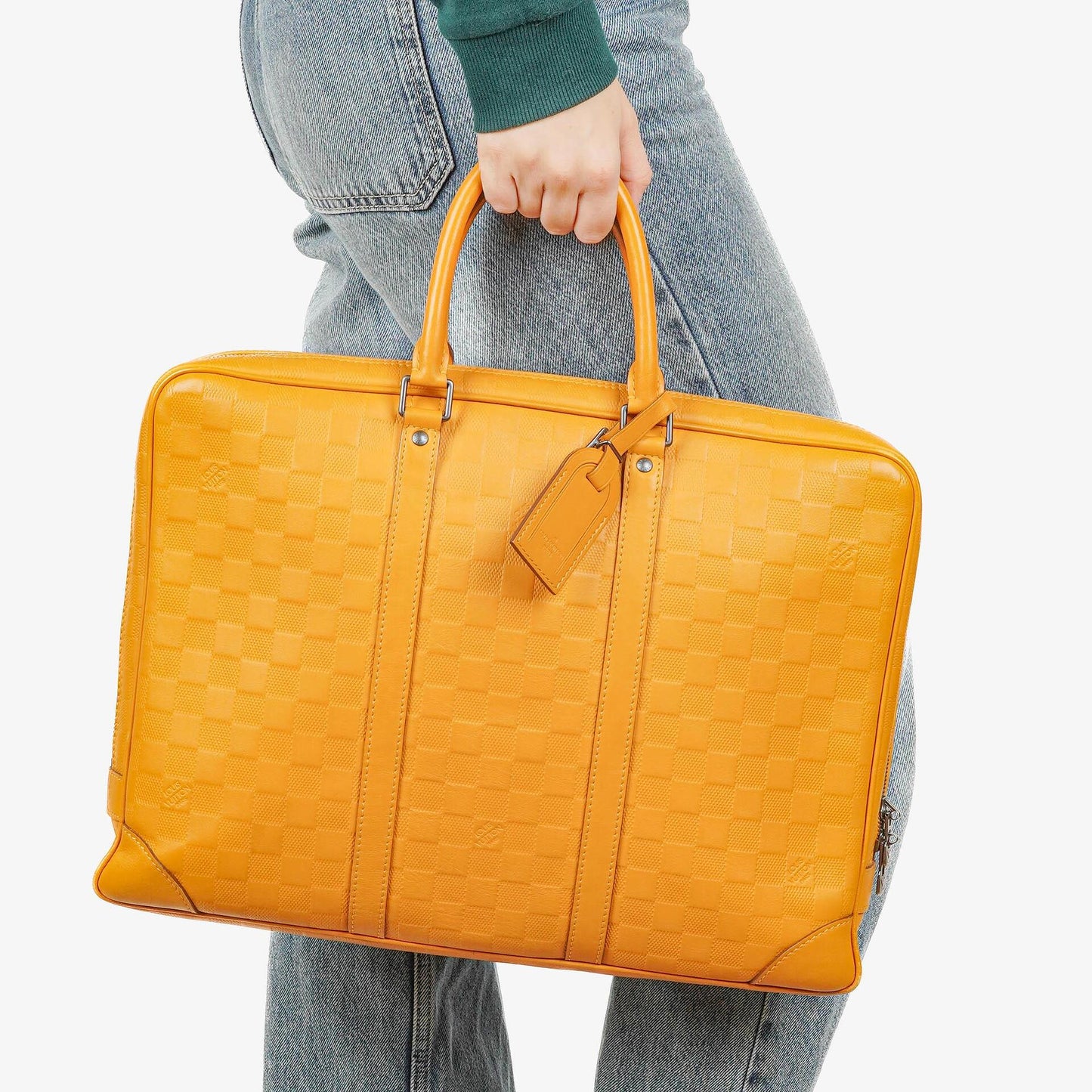 Louis Vuitton Porte-Documents Voyage Aktentasche aus Solar Damier Infini Leder