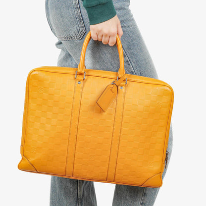 Louis Vuitton Porte-Documents Voyage Aktentasche aus Solar Damier Infini Leder