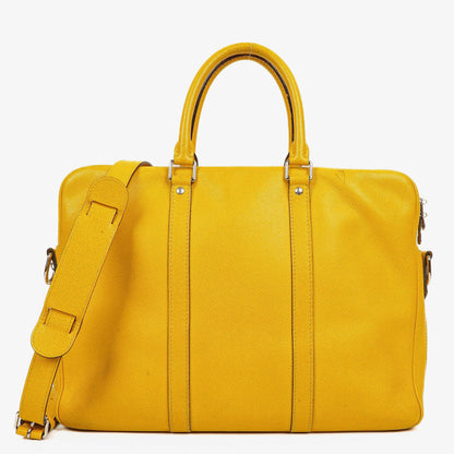 Louis Vuitton Porte Documents Voyage Aktentasche aus gelbem Altair Taiga-Leder