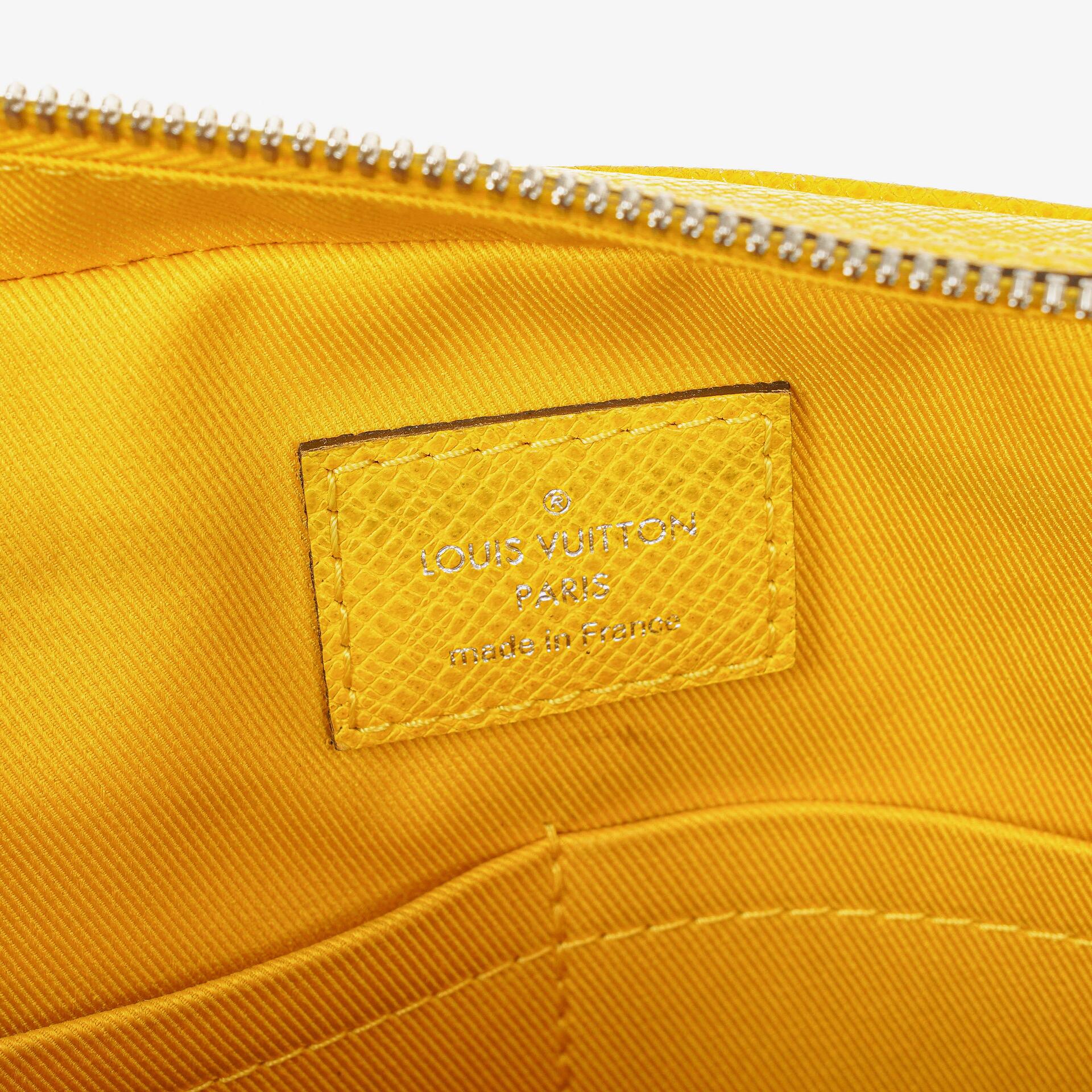 Louis Vuitton Porte Documents Voyage Aktentasche aus gelbem Altair Taiga-Leder