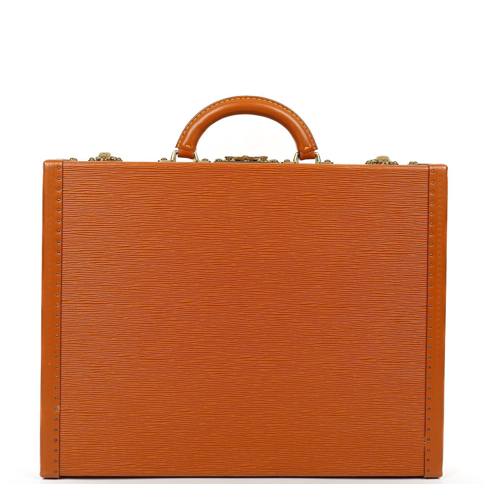 Louis Vuitton President Classeur 45 Aktentasche aus Epi Leder in Cognac