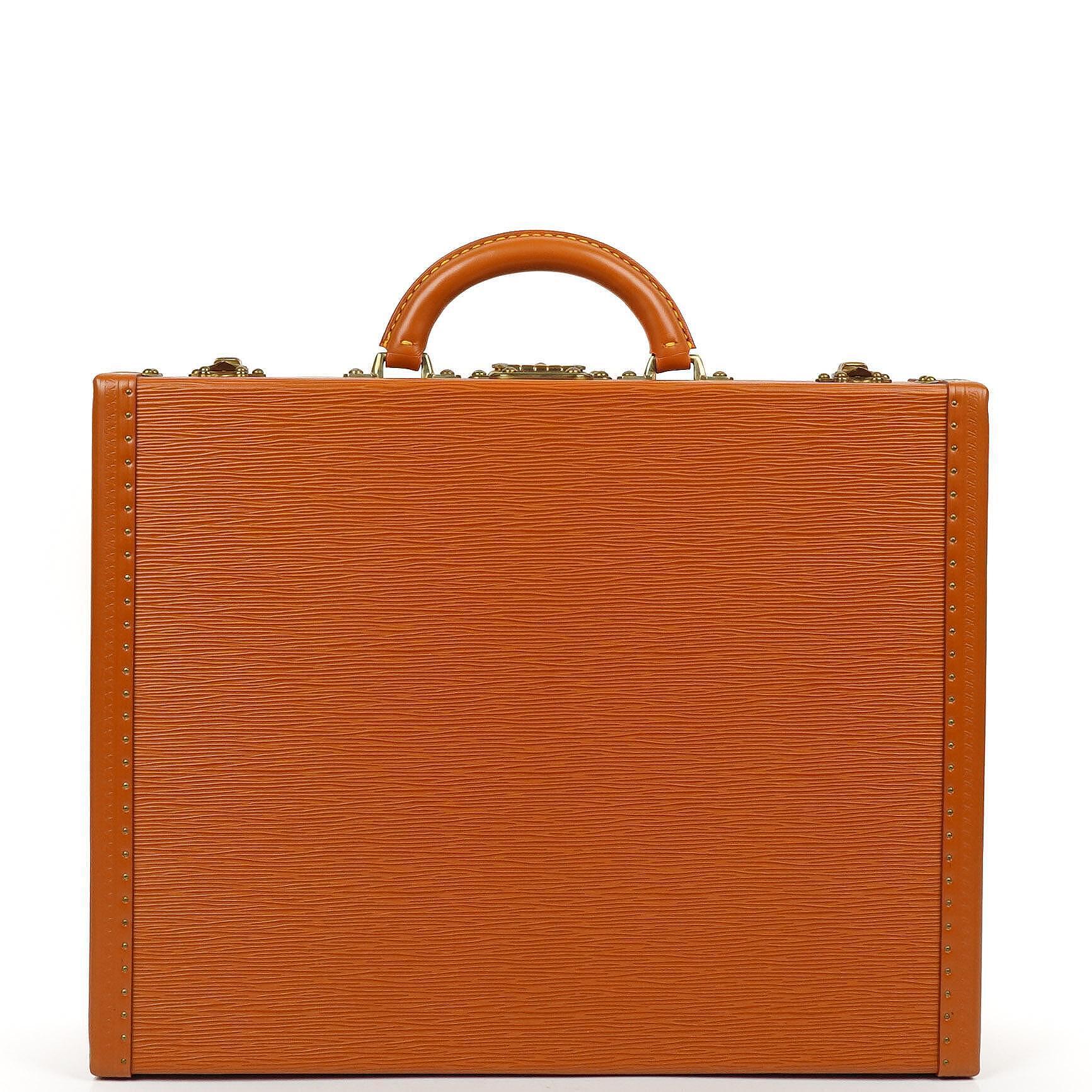 Louis Vuitton President Classeur 45 Aktentasche aus Epi Leder in Cognac