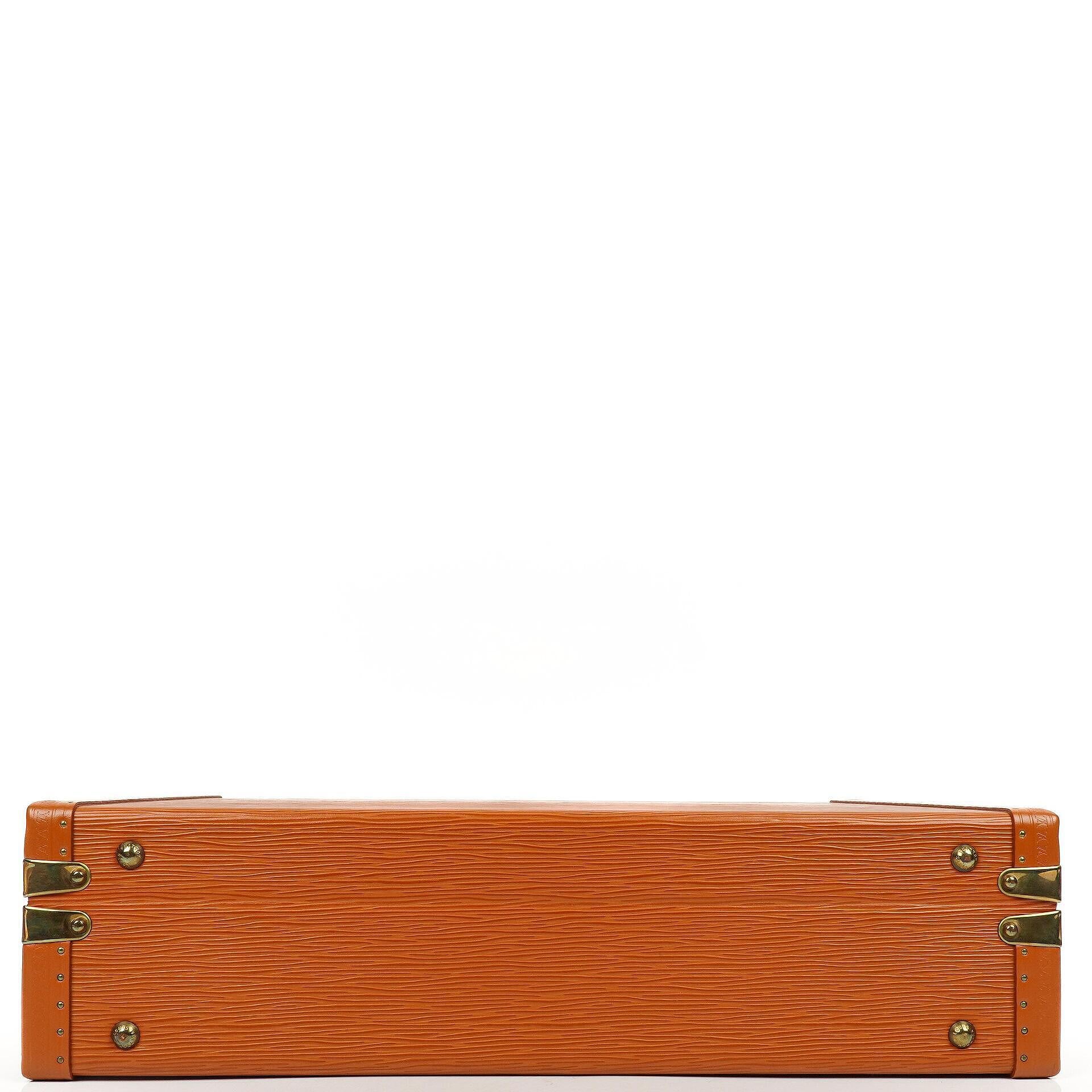 Louis Vuitton President Classeur 45 Aktentasche aus Epi Leder in Cognac