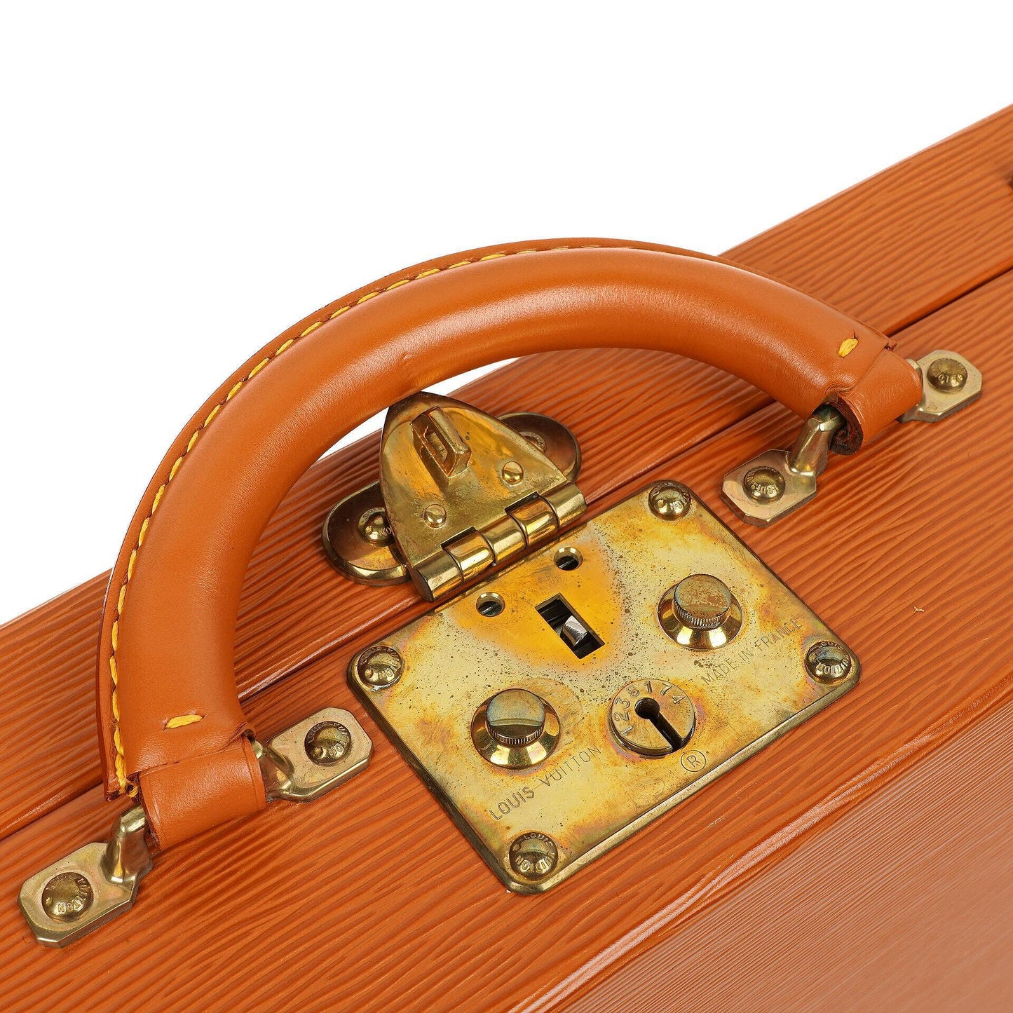 Louis Vuitton President Classeur 45 Aktentasche aus Epi Leder in Cognac