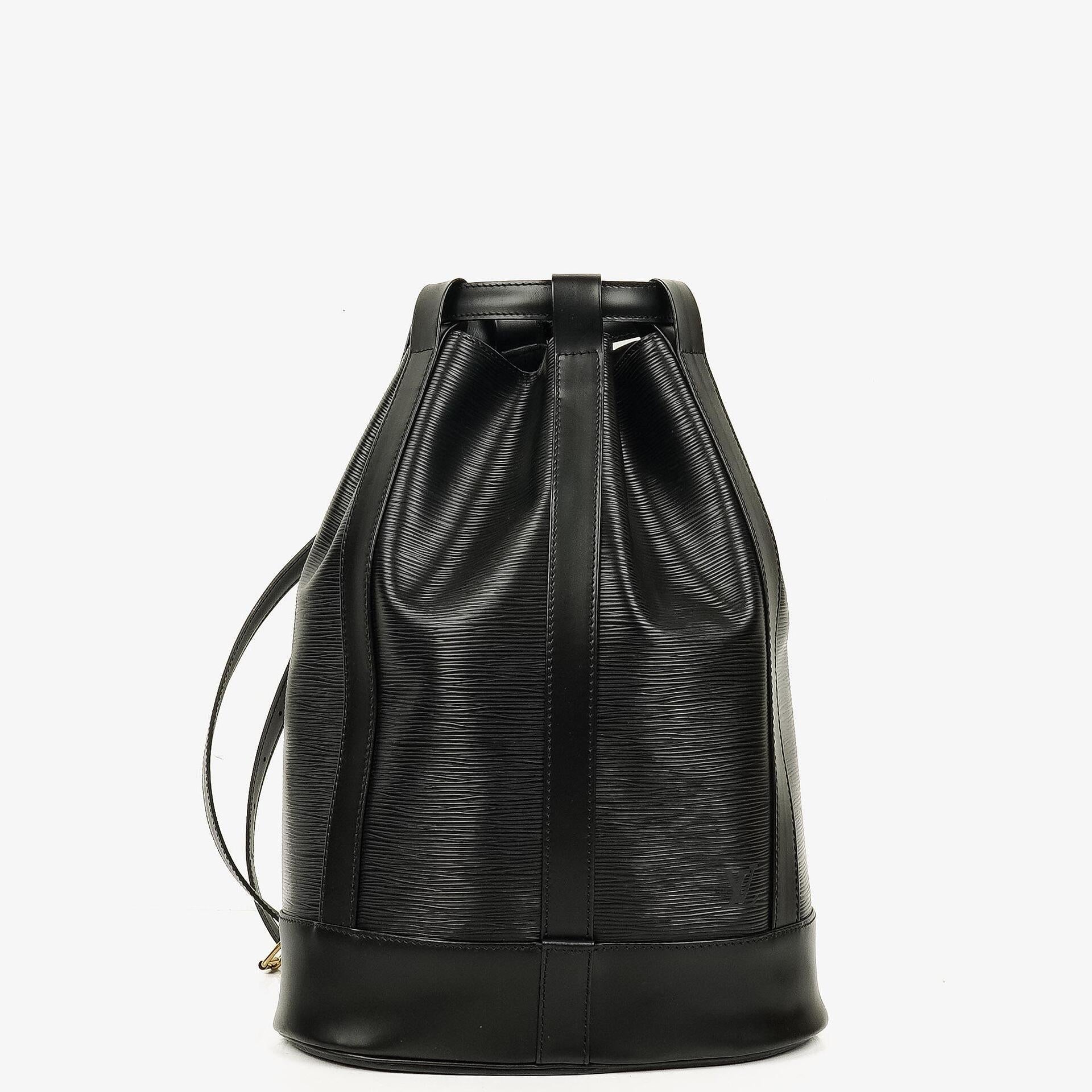 Louis Vuitton Randonnée PM Rucksack aus schwarzem Epi-Leder