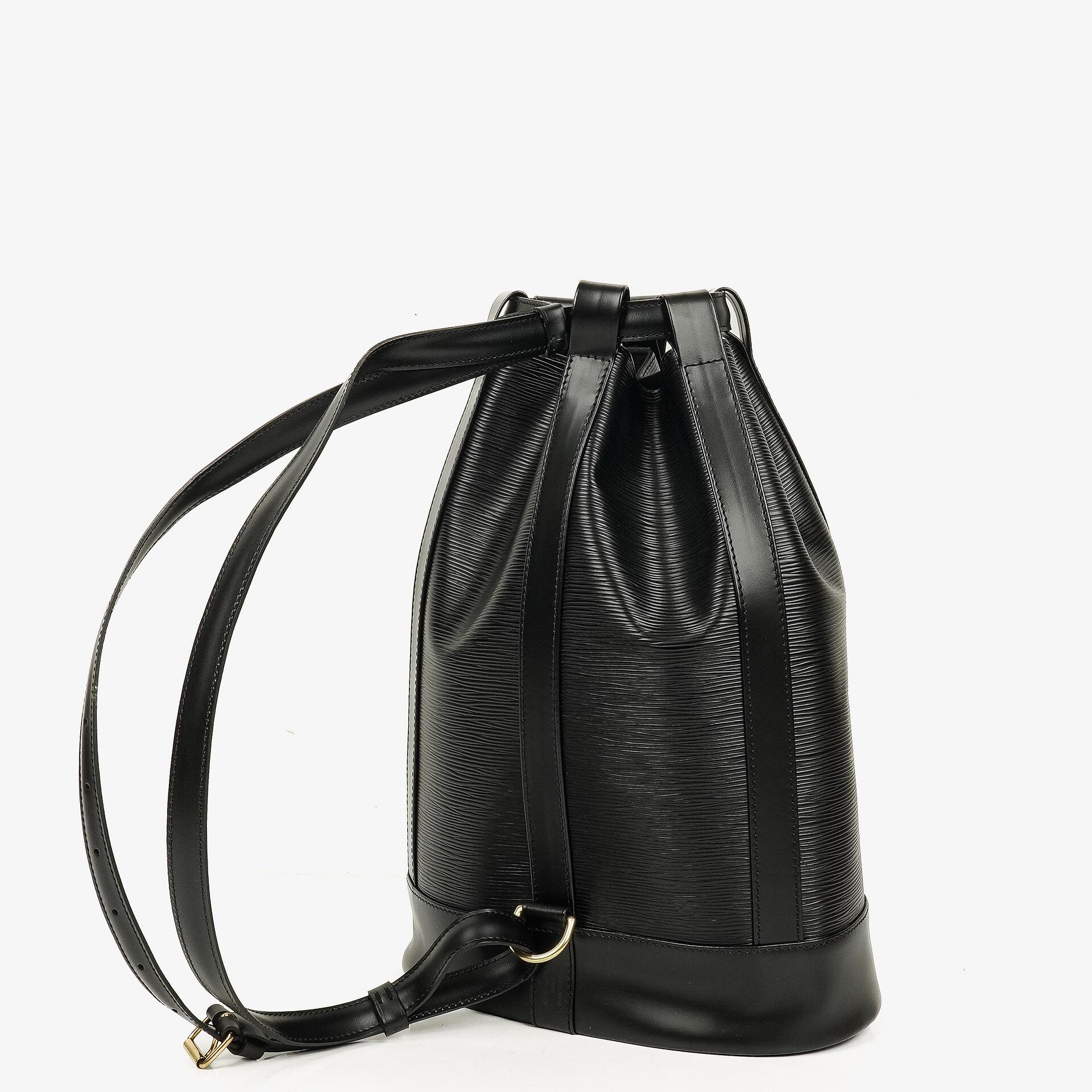 Louis Vuitton Randonnée PM Rucksack aus schwarzem Epi-Leder