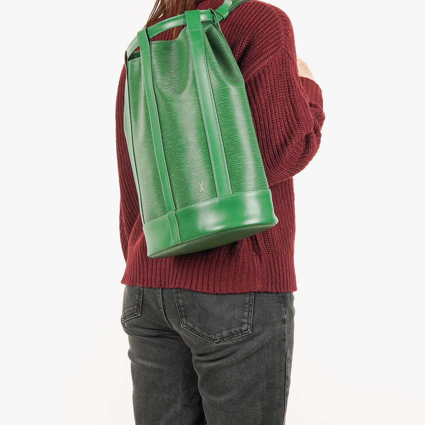 Louis Vuitton Randonnee PM Rucksack aus grünem Epi Canvas