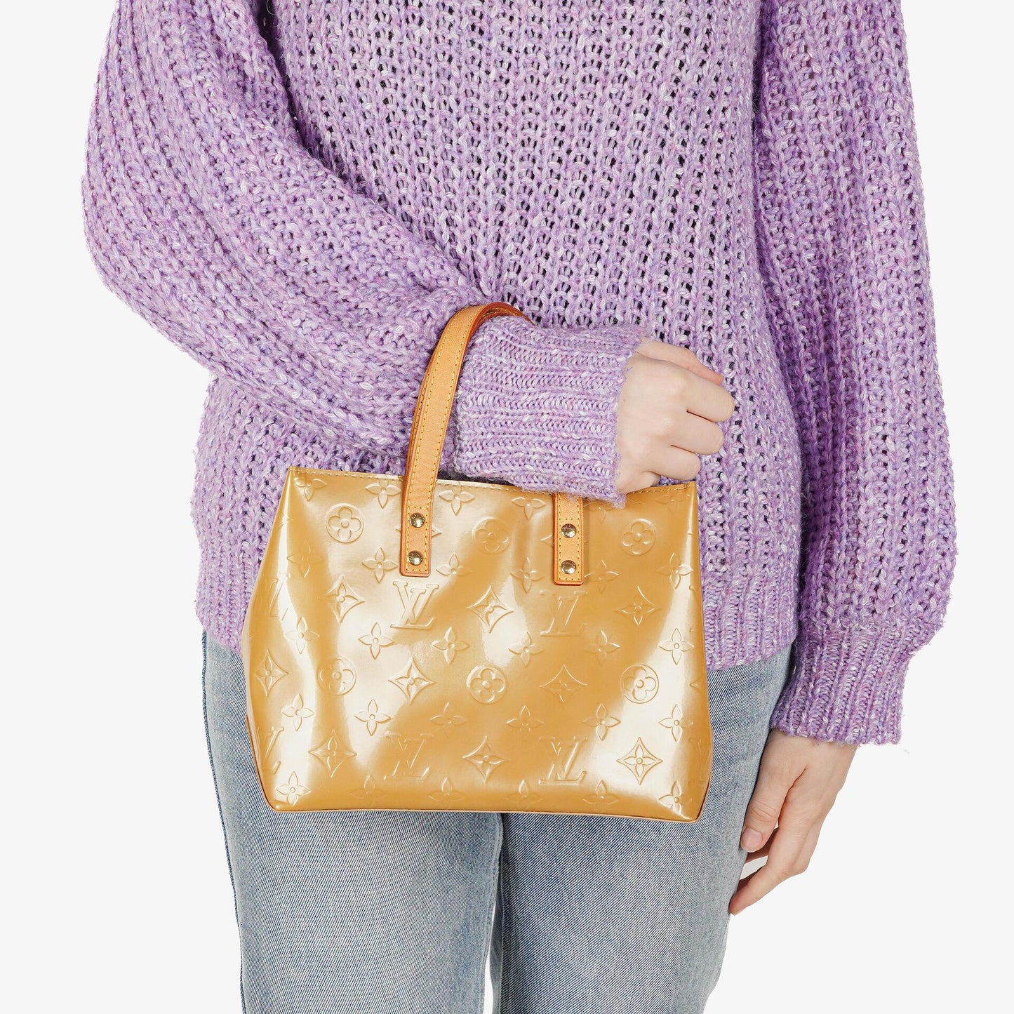 Louis Vuitton Reade PM Tasche aus beigem Monogram Vernis, 2006