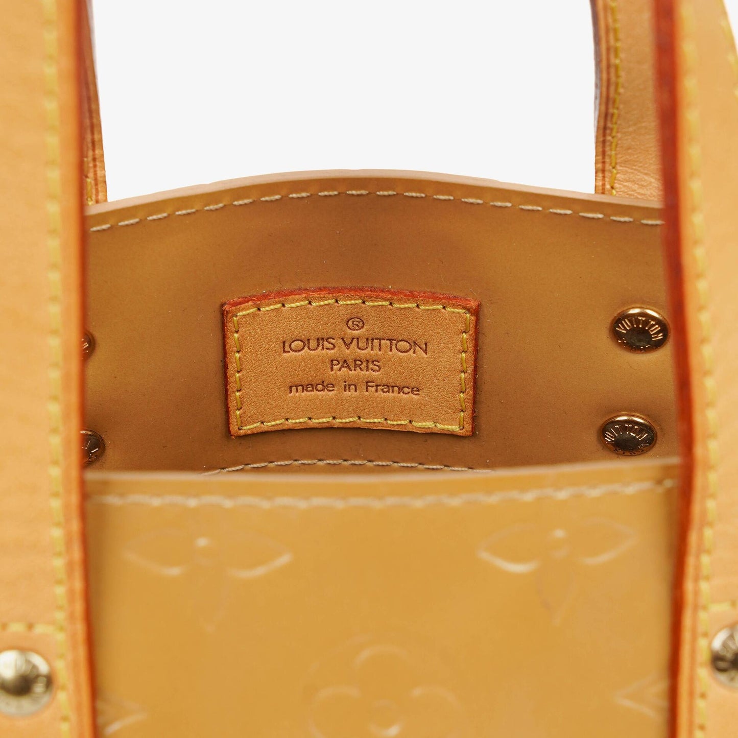 Louis Vuitton Reade PM Tasche aus beigem Monogram Vernis, 2006