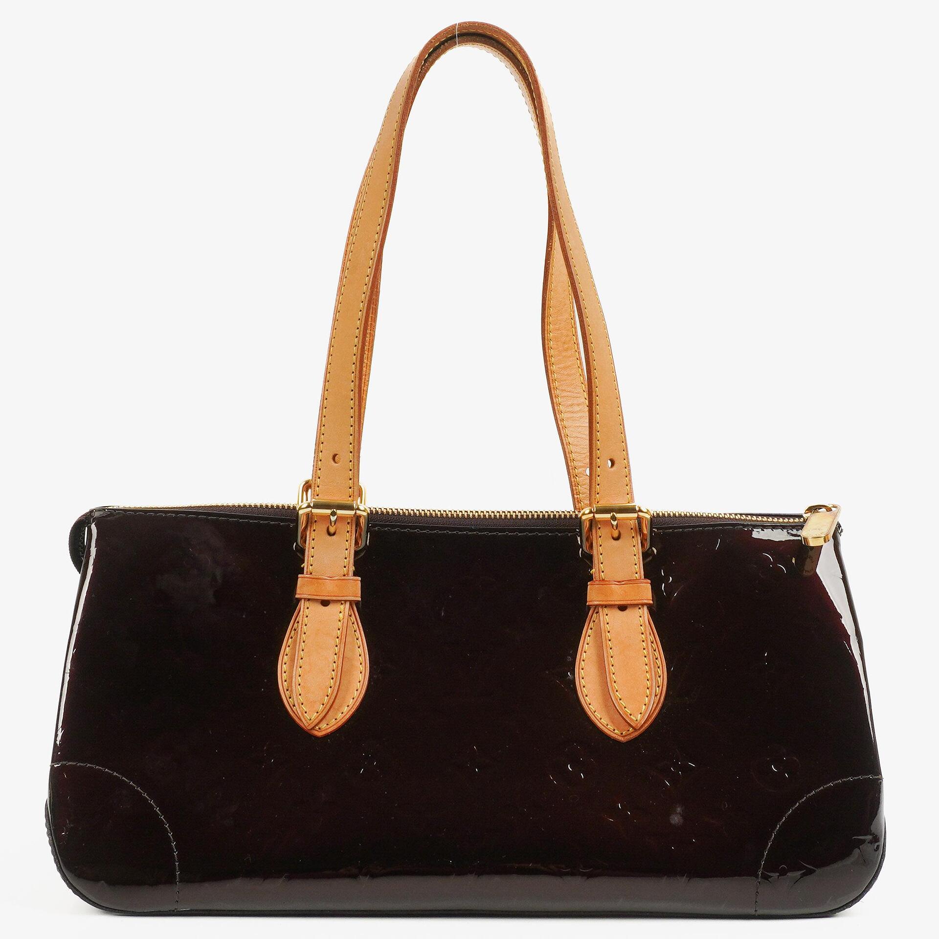 Louis Vuitton Rosewood Avenue Schultertasche aus Monogram Vernis in Amarante