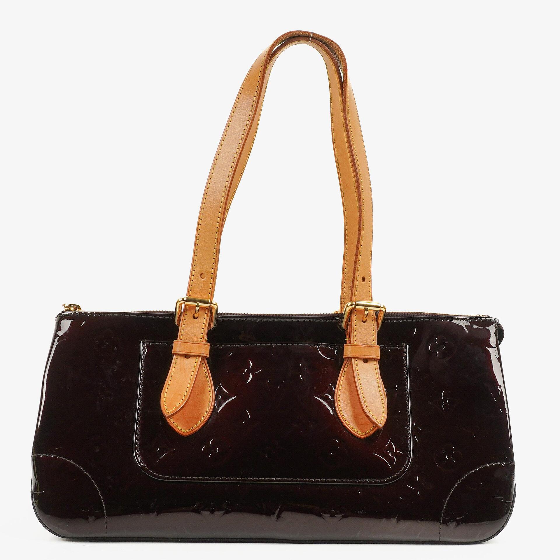 Louis Vuitton Rosewood Avenue Schultertasche aus Monogram Vernis in Amarante