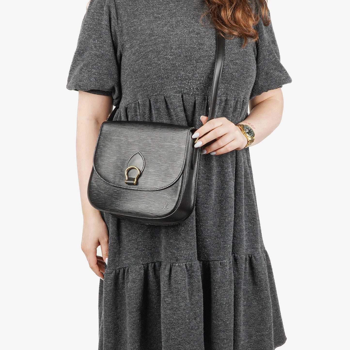Louis Vuitton Saint Cloud Crossbody-Tasche aus schwarzem Epi Leder