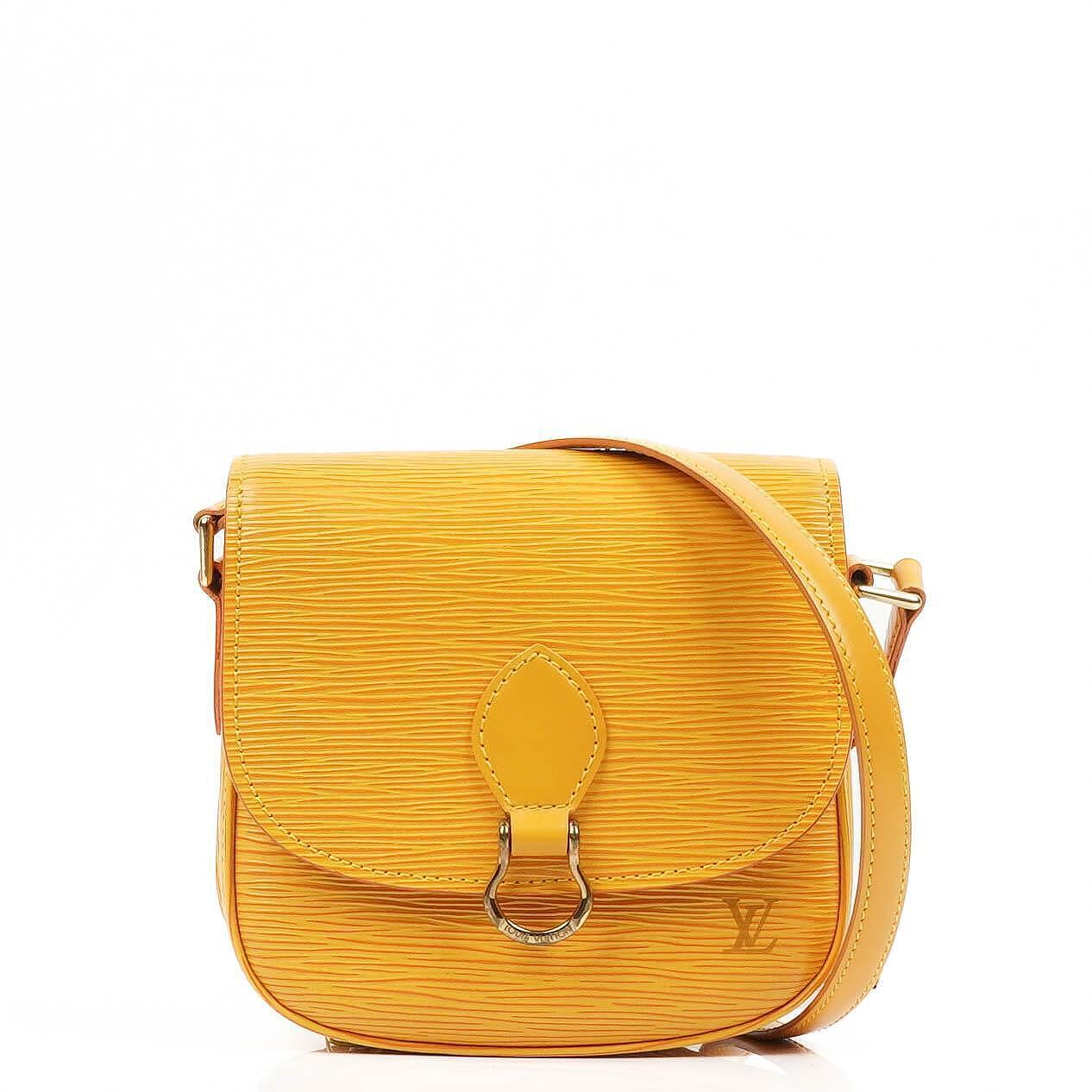 Louis Vuitton Saint Cloud PM Crossbody Tasche aus gelbem Epi-Leder