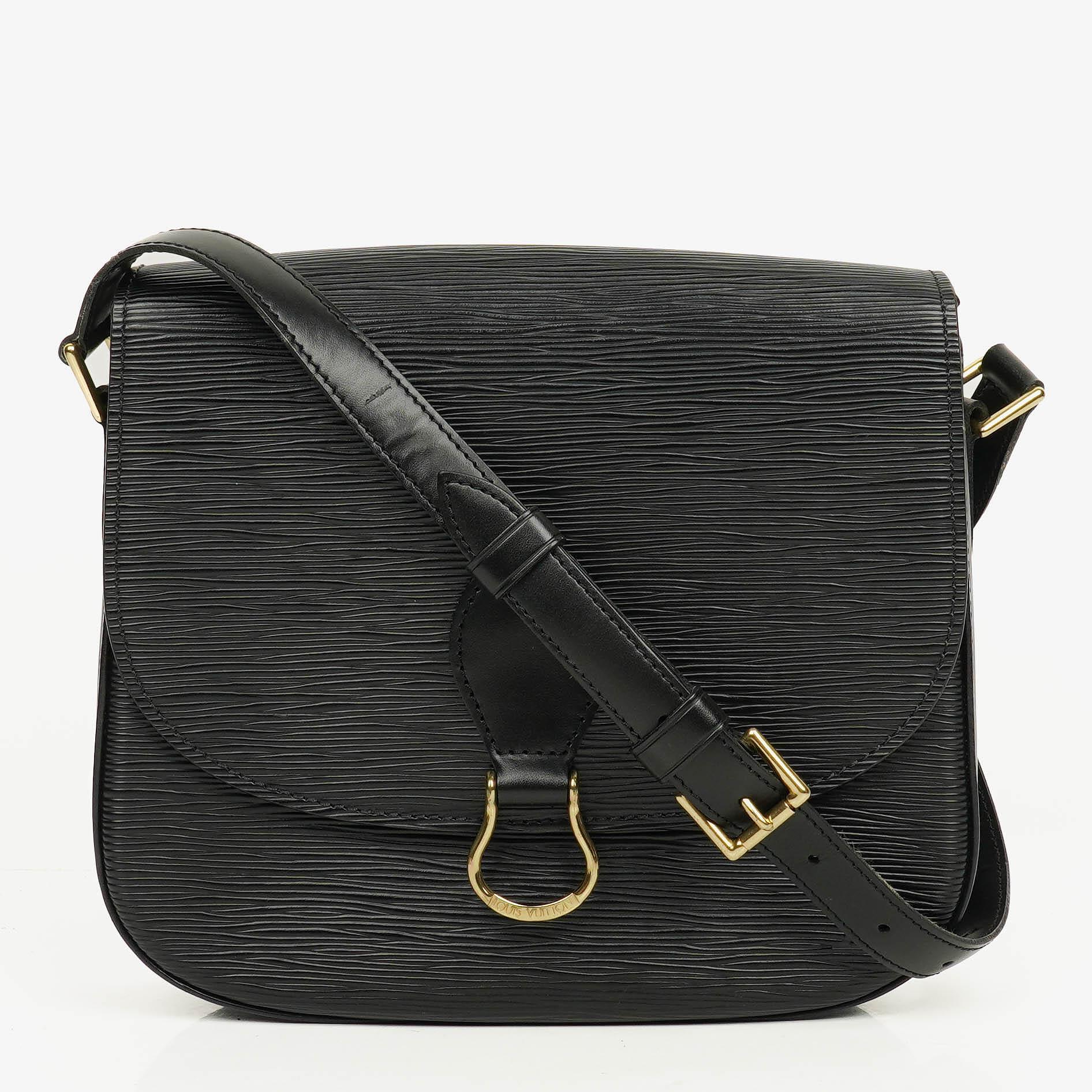Louis Vuitton Saint Cloud Vintage GM Umhängetasche aus schwarzem Epi Leder