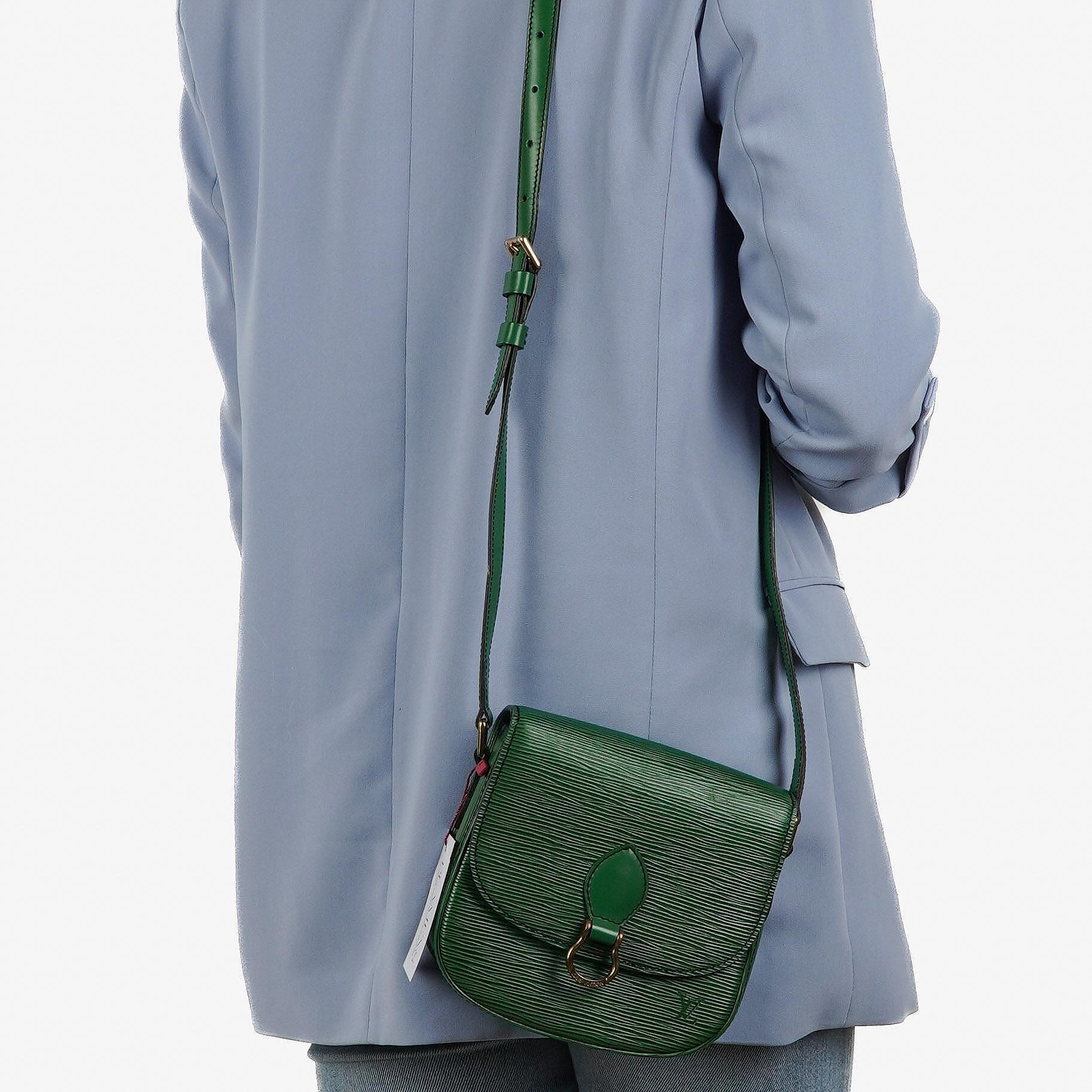 Louis Vuitton Saint Cloud Vintage PM Grün EPI Leder Crossbody Tasche