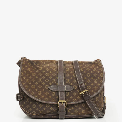 Louis Vuitton Saumur 30 Mini Lin Monogramm in Dune