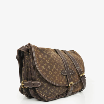 Louis Vuitton Saumur 30 Mini Lin Monogramm in Dune