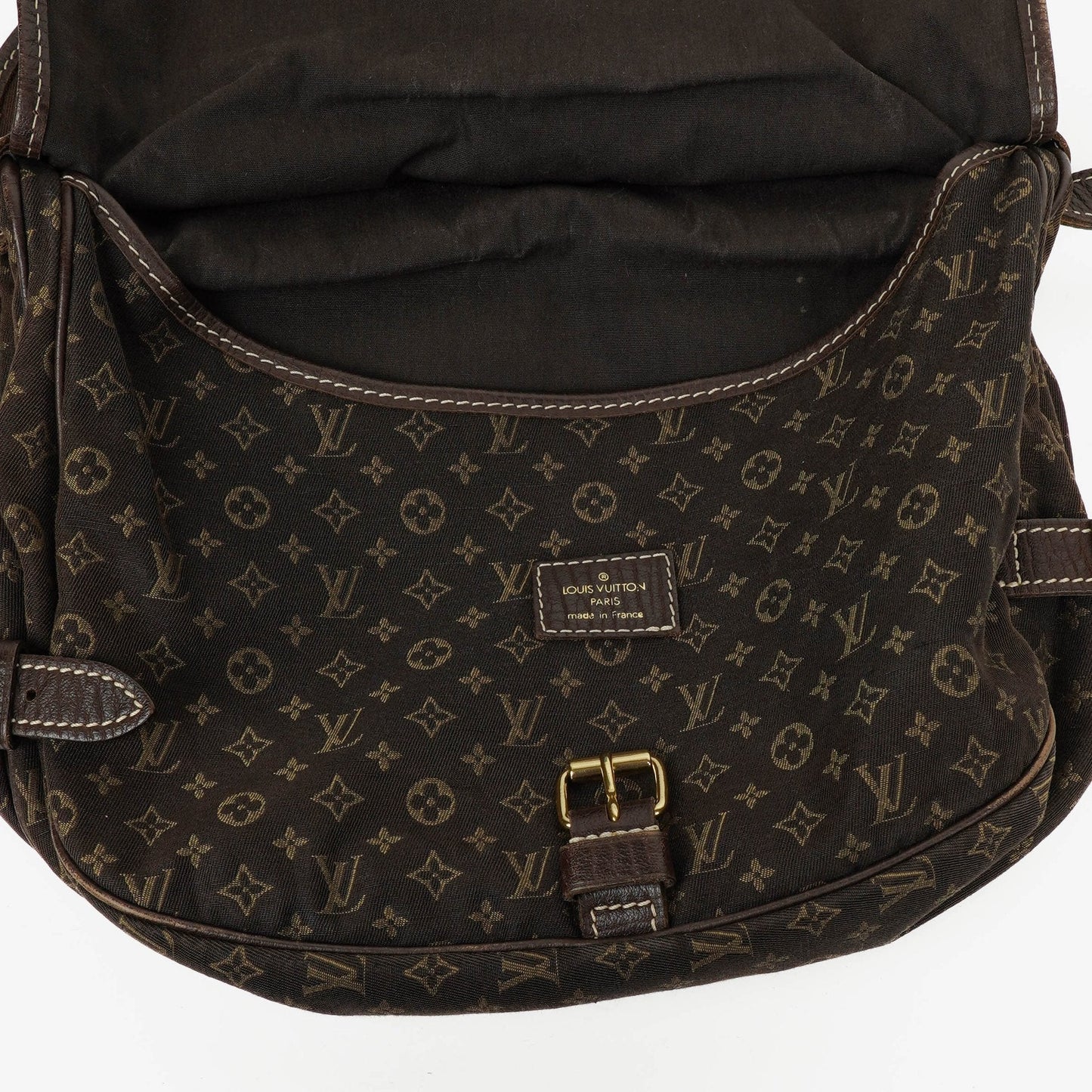Louis Vuitton Saumur 30 Mini Lin Monogramm in Dune
