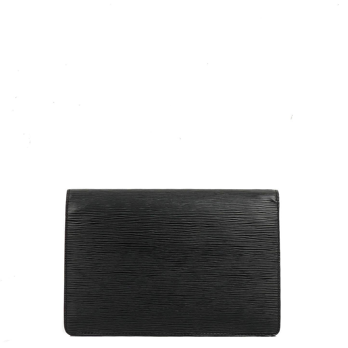 Louis Vuitton Sellier Dragonne Clutch aus schwarzem Epi-Leder