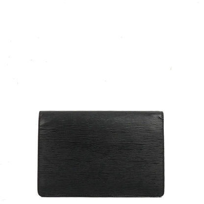 Louis Vuitton Sellier Dragonne Clutch aus schwarzem Epi-Leder