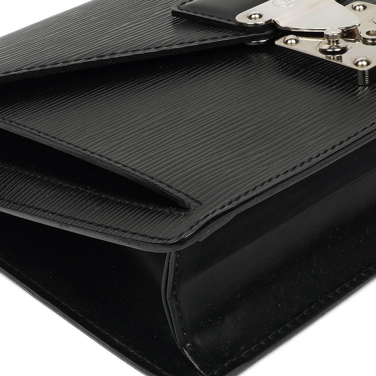 Louis Vuitton Sellier Dragonne Clutch aus schwarzem Epi-Leder