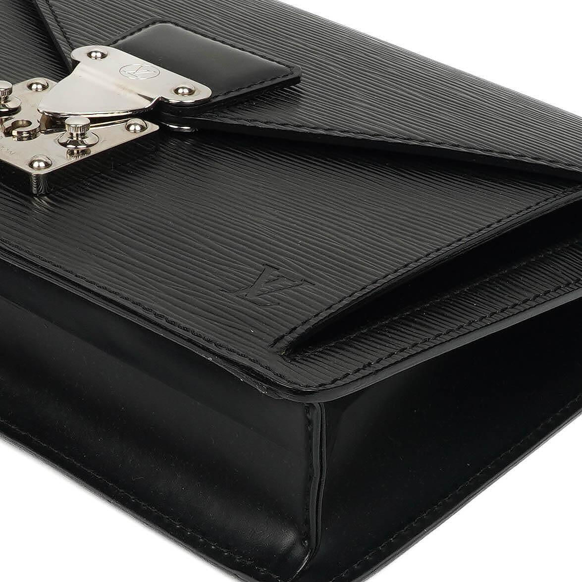 Louis Vuitton Sellier Dragonne Clutch aus schwarzem Epi-Leder