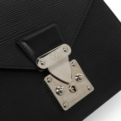 Louis Vuitton Sellier Dragonne Clutch aus schwarzem Epi-Leder