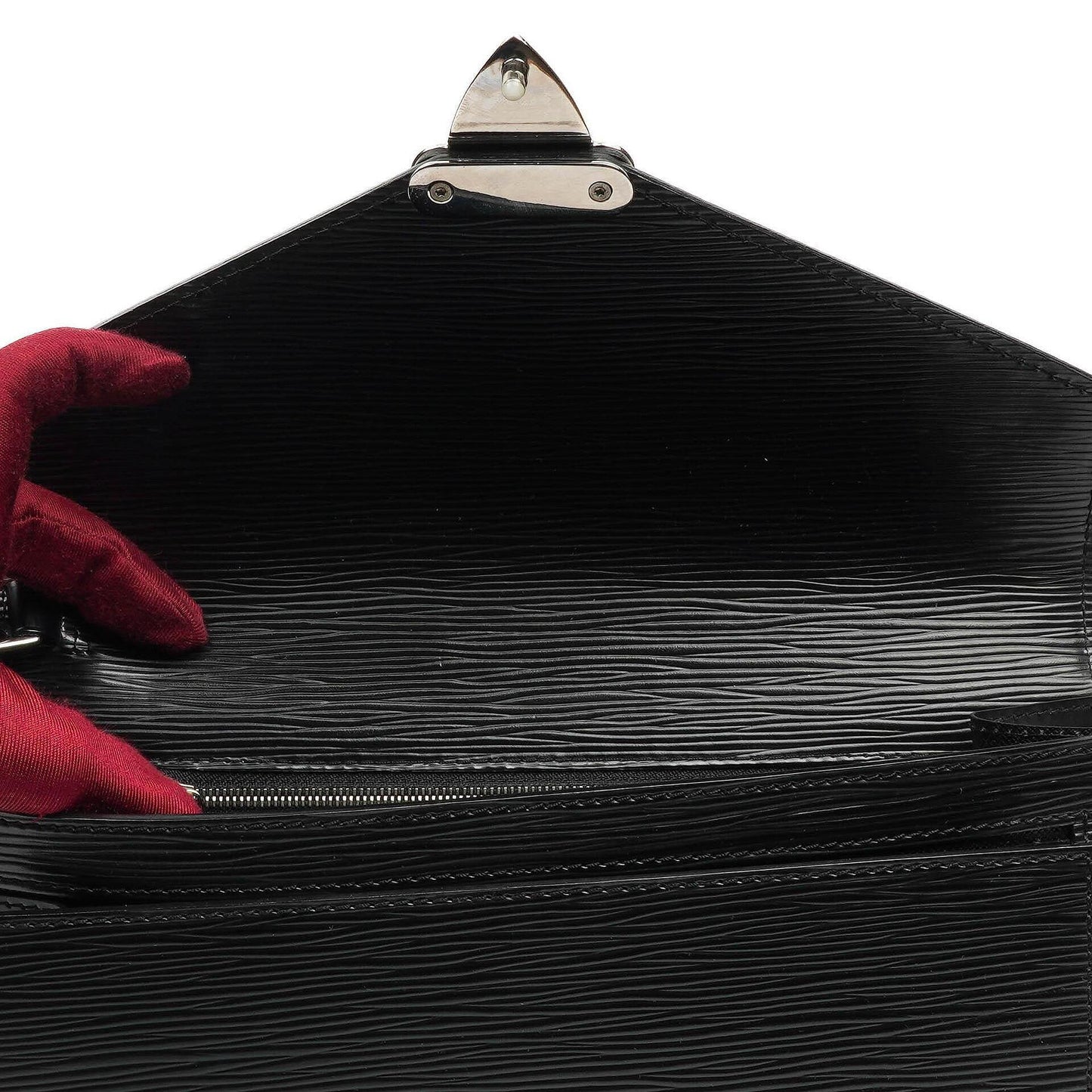 Louis Vuitton Sellier Dragonne Clutch aus schwarzem Epi-Leder