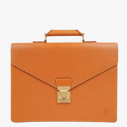 Louis Vuitton Serviette Ambassador Aktentasche aus braunem Epi Leder, 1996