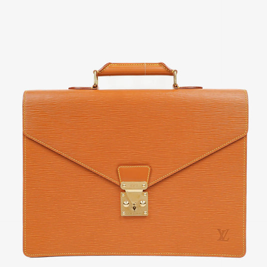 Louis Vuitton Serviette Ambassador Aktentasche aus braunem Epi Leder, 1996