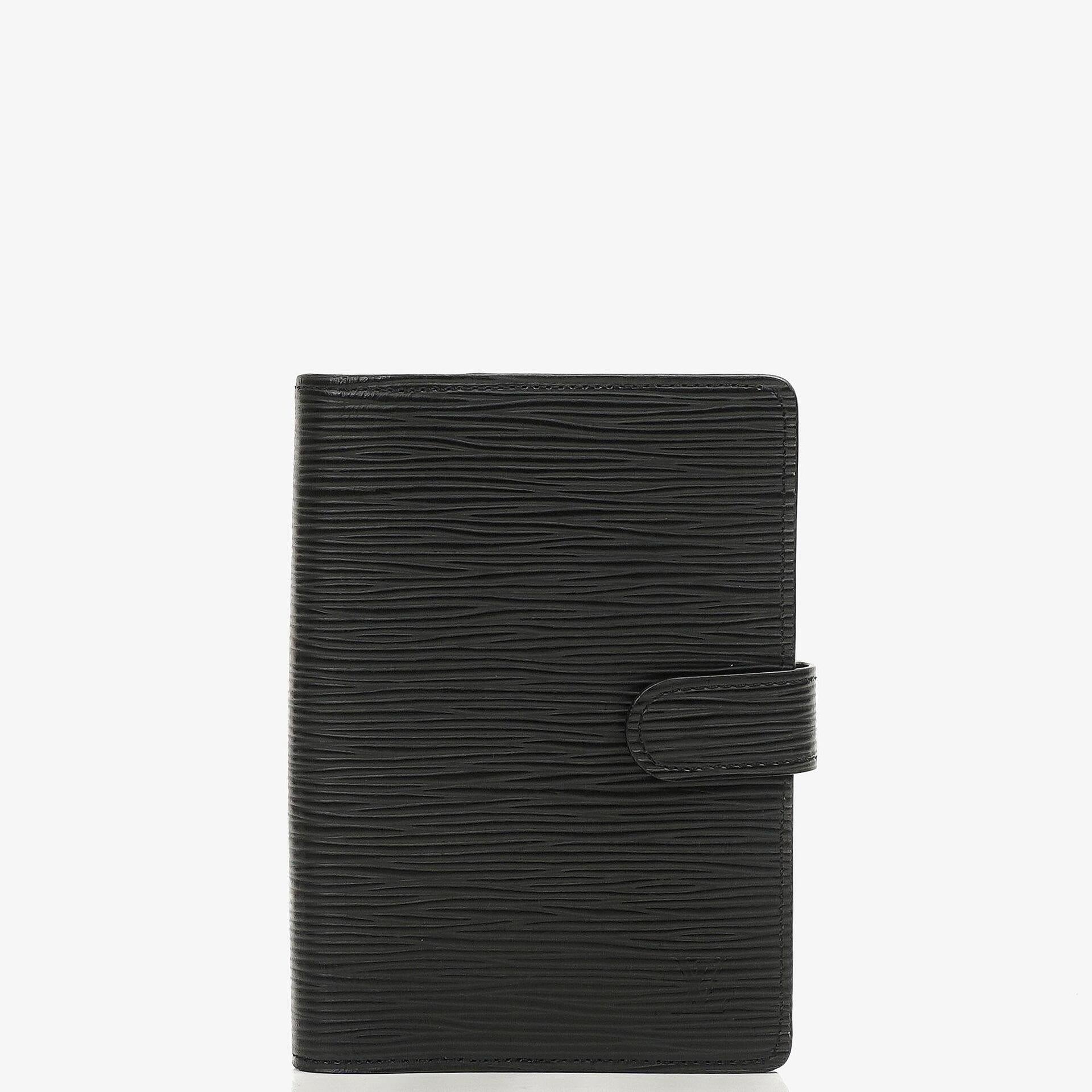 Louis Vuitton Kleine Ring Agenda Cover Schwarz EPI Leder