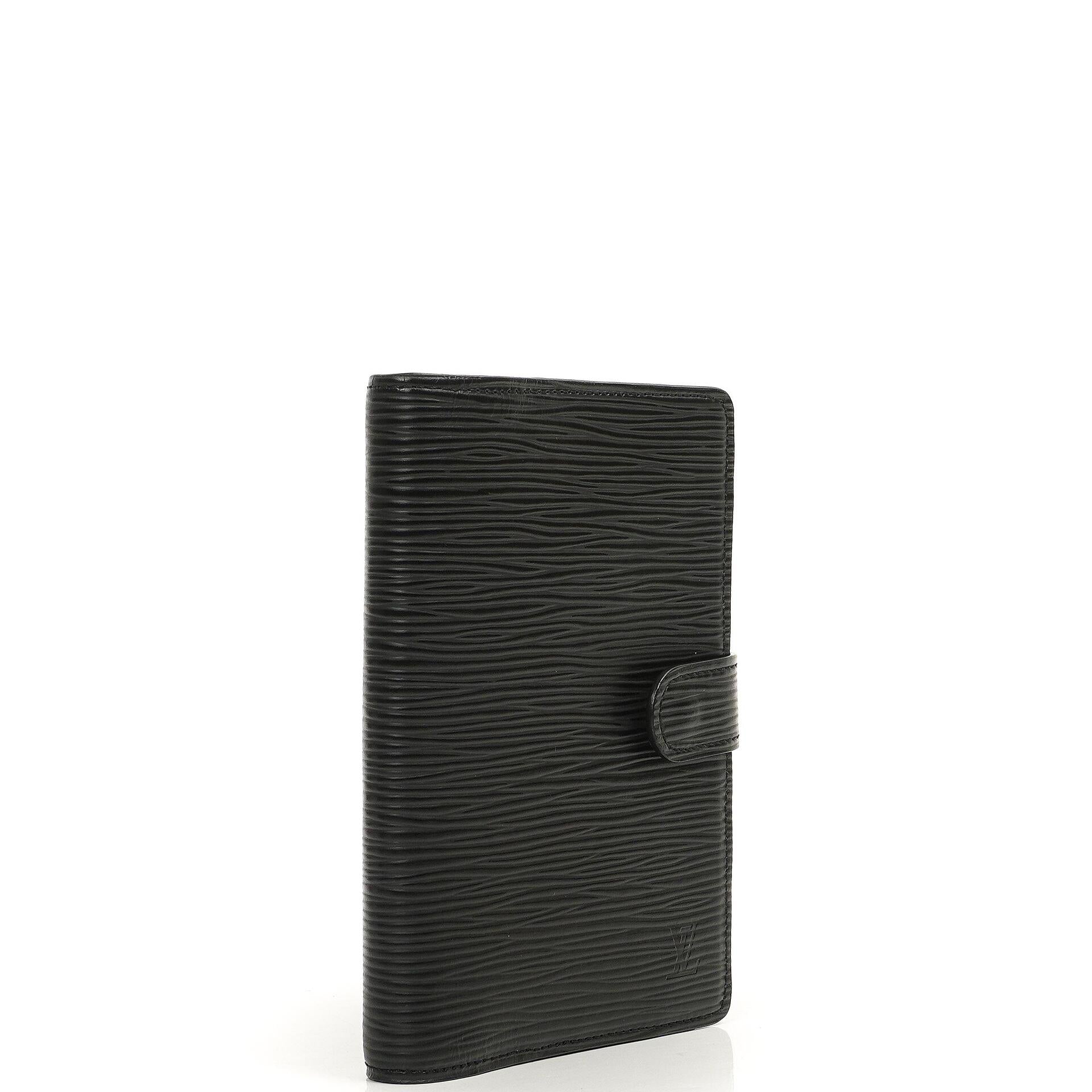 Louis Vuitton Kleine Ring Agenda Cover Schwarz EPI Leder