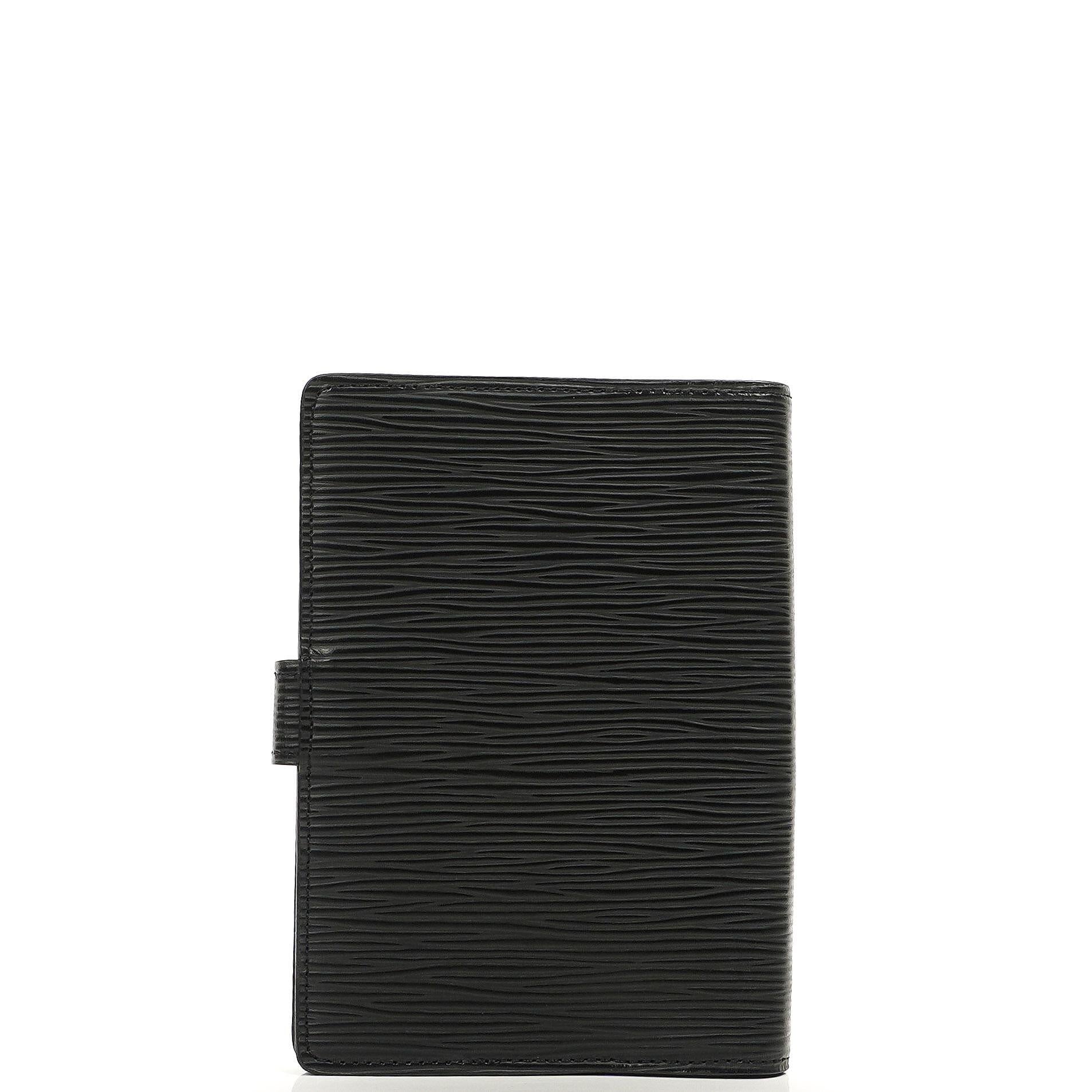 Louis Vuitton Kleine Ring Agenda Cover Schwarz EPI Leder