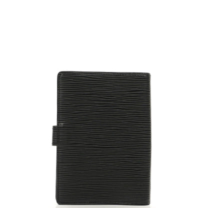 Louis Vuitton Kleine Ring Agenda Cover Schwarz EPI Leder