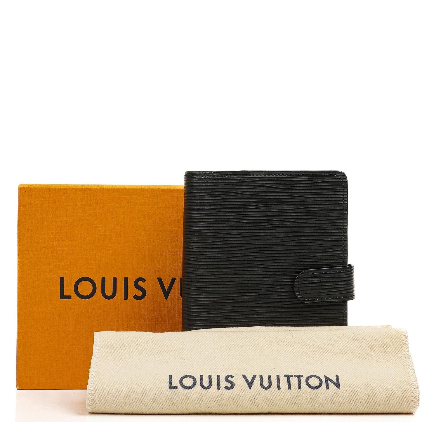 Louis Vuitton Kleine Ring Agenda Cover Schwarz EPI Leder