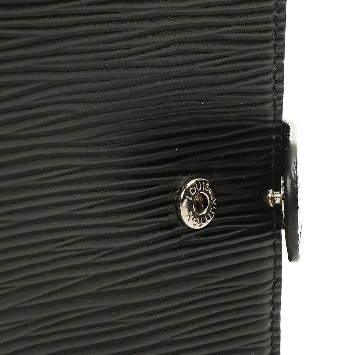 Louis Vuitton Kleine Ring Agenda Cover Schwarz EPI Leder