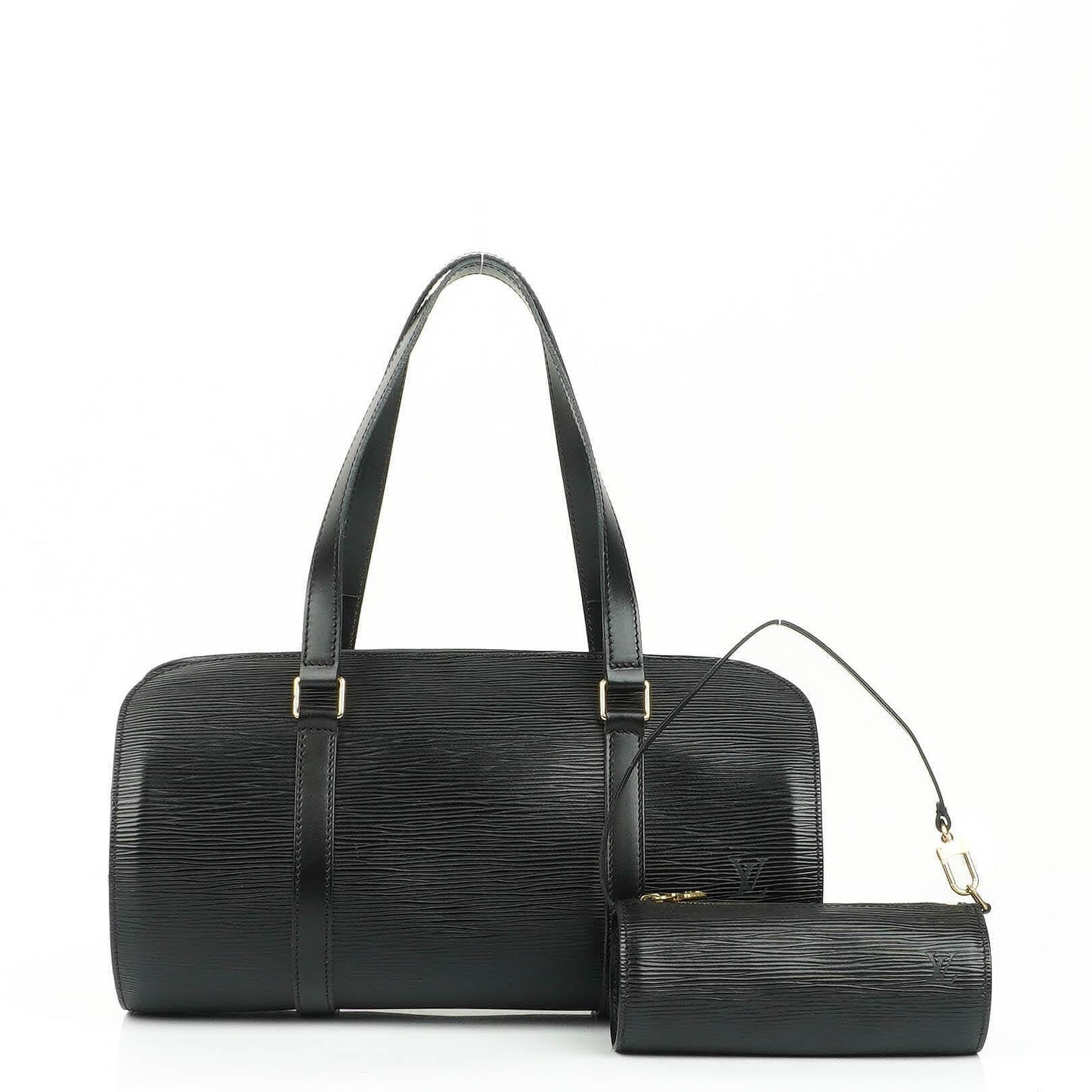 Louis Vuitton Soufflot Handtasche aus schwarzem Epi-Leder