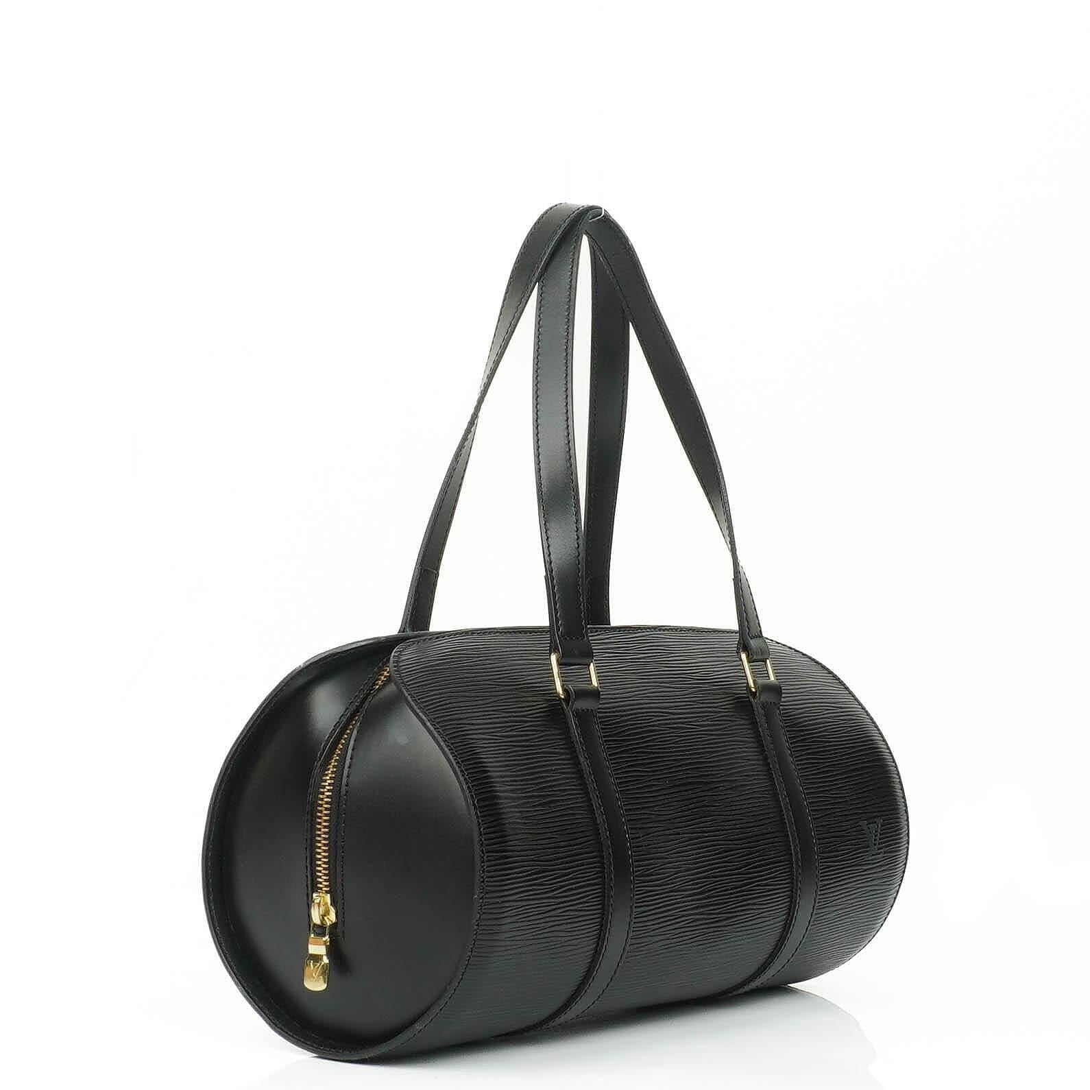 Louis Vuitton Soufflot Handtasche aus schwarzem Epi-Leder